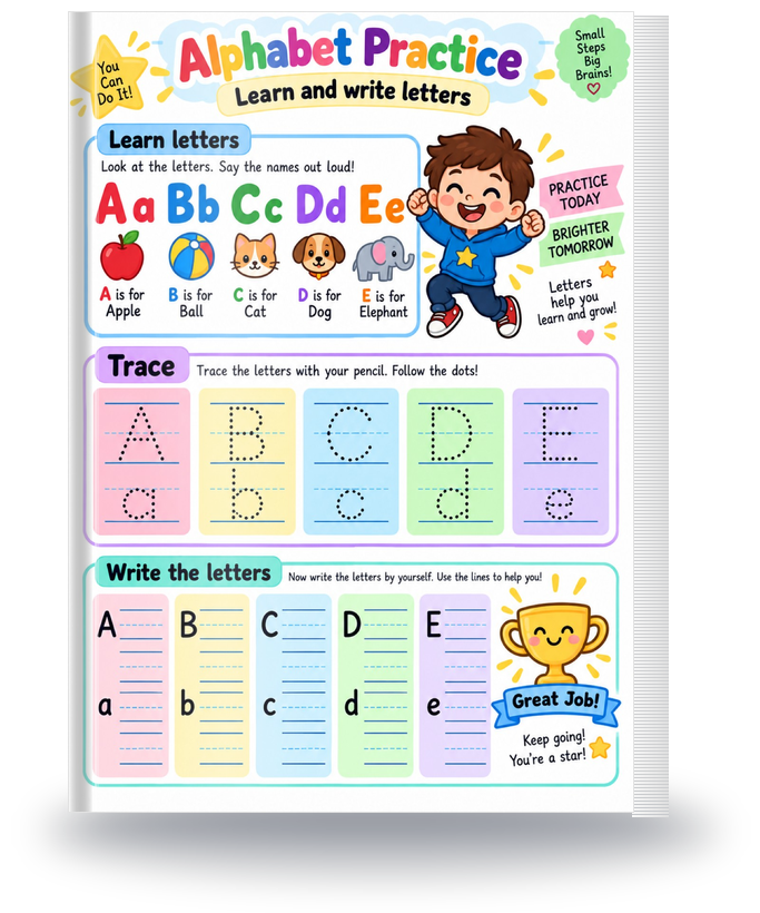 English Activity Book 3D Mockup